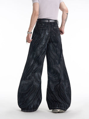 Onyx Flared Denim Pants , - Streetwear Jeans - Slick Street