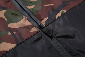 Half Camo Windbreaker Jacket , - Streetwear Jacket - Slick Street