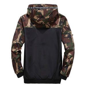 Half Camo Windbreaker Jacket , - Streetwear Jacket - Slick Street