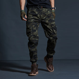 EMP Military Slim Cargo Pants Green Camo, 28 - Streetwear Cargo Pants - Slick Street