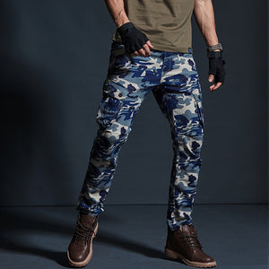 Modern Adventure Combat Cargo Pants Air Force Blue, 29 - Streetwear Cargo Pants - Slick Street