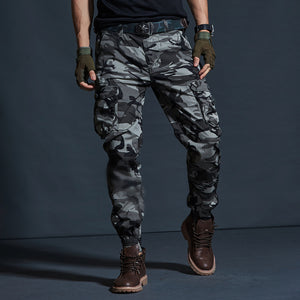 EMP Military Slim Cargo Pants Grey Camo, 28 - Streetwear Cargo Pants - Slick Street
