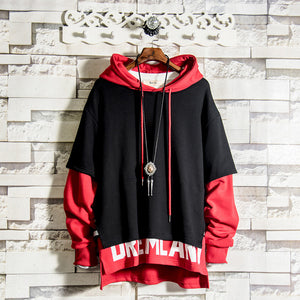 Double Layered 'Dreamland' Hoodie Black Red, XS - Streetwear Hoodie - Slick Street