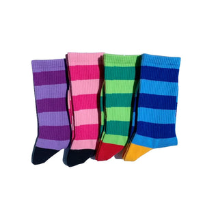 Funky Dunky Hipster Striped Socks , - Streetwear Socks - Slick Street