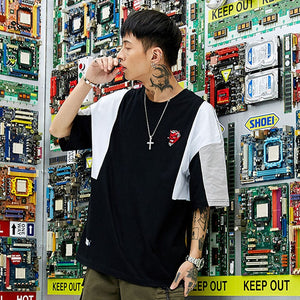 BEFEARLESS Devil Logo Color Block T-Shirt , - Streetwear T-Shirts - Slick Street