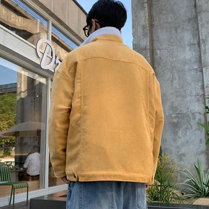 PTV1 Corduroy Jacket Yellow, XS - Streetwear Jacket - Slick Street