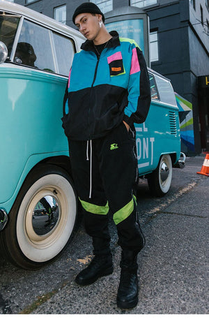 Multi Color Block Patchwork Pocket Jacket , - Streetwear Jacket - Slick Street