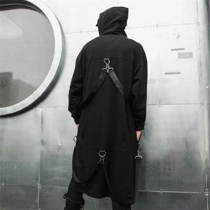 Dark Punk Long Coat , - Streetwear Coat - Slick Street