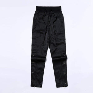 Straight Legging Popper Pants , - Streetwear Pants - Slick Street