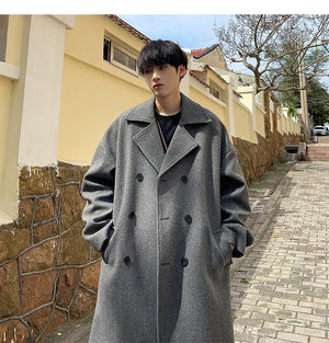 Long Dust Double Breasted Trench Coat , - Streetwear Coat - Slick Street