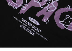 Space Rings Happy Bear Anime T-Shirt , - Streetwear T-Shirts - Slick Street