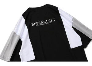 BEFEARLESS Devil Logo Color Block T-Shirt , - Streetwear T-Shirts - Slick Street
