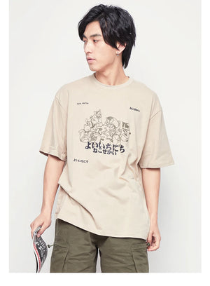 Dual Match Cats Playing Cards T-Shirt , - Streetwear T-Shirts - Slick Street