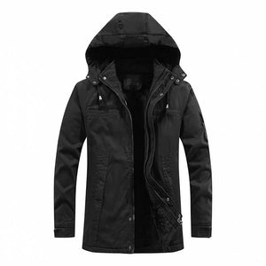 Tactical Parka Zipper Jacket Black, M - Streetwear Jacket - Slick Street