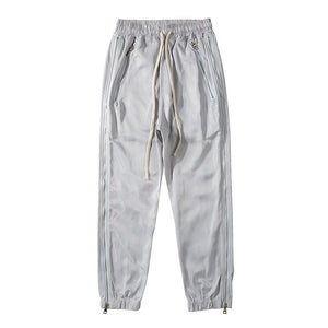 Corduroy Chino Side Zipper Style Pants XS, Gray - Streetwear Pants - Slick Street