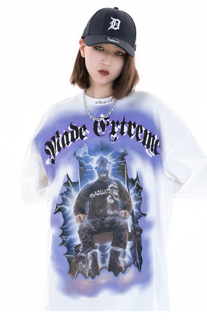 MADE EXTREME Electrify Polygraphy Loose T-Shirt , - Streetwear T-Shirts - Slick Street