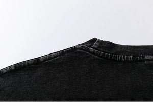 Dusty Black I Feel Anxious Illusion Letter T-Shirt , - Streetwear T-Shirts - Slick Street