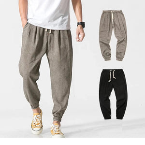 Drawstring Cropped Elastic Waist Casual Pants , - Streetwear Pants - Slick Street
