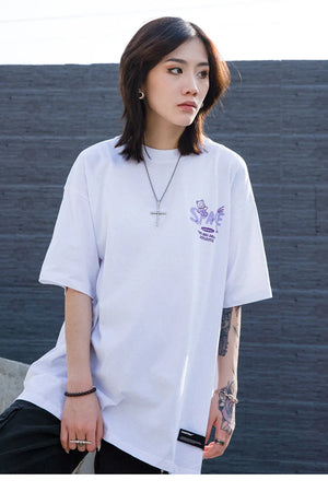 Space Rings Happy Bear Anime T-Shirt , - Streetwear T-Shirts - Slick Street