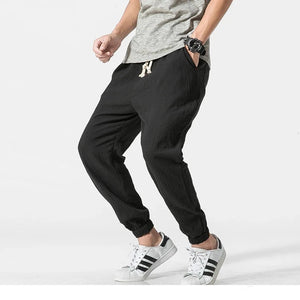 Drawstring Cropped Elastic Waist Casual Pants , - Streetwear Pants - Slick Street