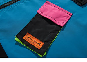 Multi Color Block Patchwork Pocket Jacket , - Streetwear Jacket - Slick Street