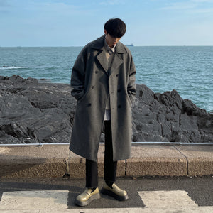 Long Dust Double Breasted Trench Coat , - Streetwear Coat - Slick Street