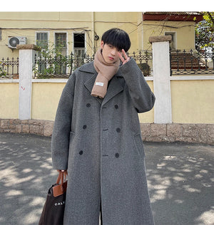 Long Dust Double Breasted Trench Coat , - Streetwear Coat - Slick Street