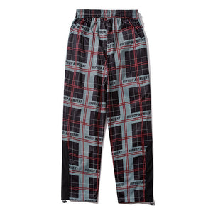 HIPHOP Checkered Patchwork Pants , - Streetwear Pants - Slick Street