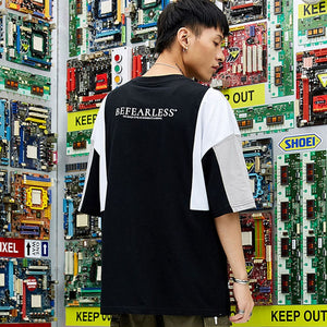 BEFEARLESS Devil Logo Color Block T-Shirt , - Streetwear T-Shirts - Slick Street