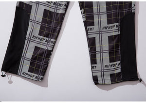 HIPHOP Checkered Patchwork Pants , - Streetwear Pants - Slick Street