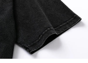 Dusty Black I Feel Anxious Illusion Letter T-Shirt , - Streetwear T-Shirts - Slick Street