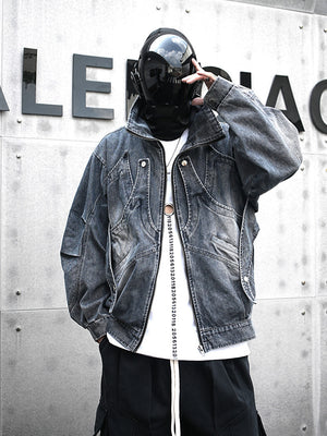 Heavy Duty Loose Denim Jacket , - Streetwear Jacket - Slick Street