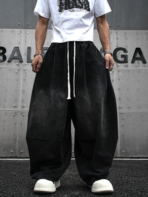 Baggy Wide-Leg Harem Pants , - Streetwear Pants - Slick Street