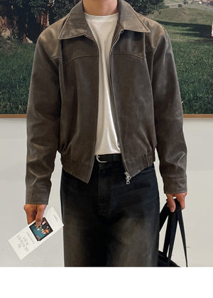 Vintage K Leather Jacket , - Streetwear Jacket - Slick Street