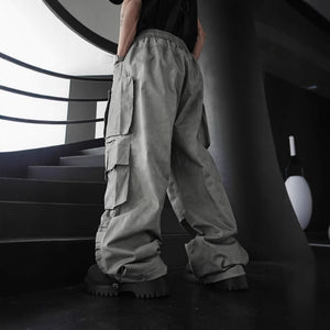 Baggy Lightweight Khaki Cargo Pants , - Streetwear - Slick Street