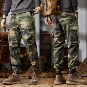 Eagle Camo Slim Fit Cargo Pants , - Streetwear Cargo Pants - Slick Street