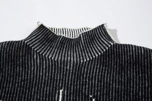 Reversible Retro Turtleneck Sweatshirt , - Streetwear Sweatshirts - Slick Street