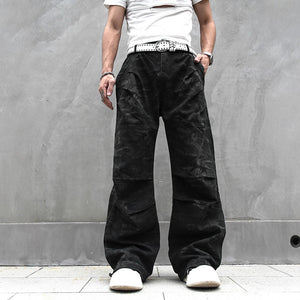 Red Stripe Washed Jeans , - Streetwear Jeans - Slick Street