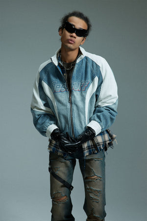 Retro Biker Splicing Jacket , - Streetwear - Slick Street