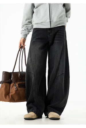 Retro Panelwork Denim Jeans , - Streetwear - Slick Street