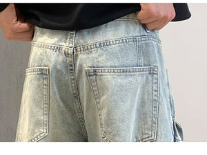 Multi Pocket Sky Blue Cargo Pants , - Streetwear Cargo Pants - Slick Street