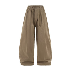 Linen Wide Leg Pants Khaki, XXS - Streetwear Pants - Slick Street