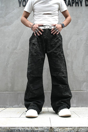 Red Stripe Washed Jeans , - Streetwear Jeans - Slick Street