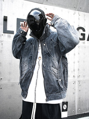 Heavy Duty Loose Denim Jacket , - Streetwear Jacket - Slick Street