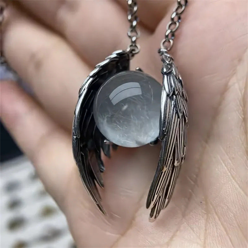 Ghost Wings Crystal Necklace , - Streetwear Necklace - Slick Street