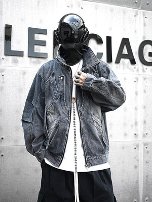 Heavy Duty Loose Denim Jacket , - Streetwear Jacket - Slick Street