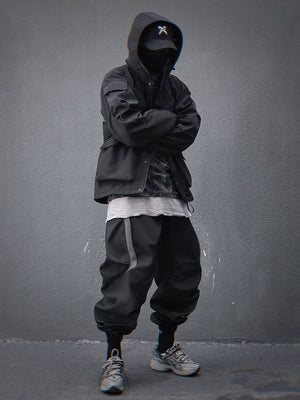 Night Industry Urban Techwear Jacket , - Streetwear Jacket - Slick Street