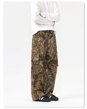Camo Branch Cargo Pants , - Streetwear - Slick Street