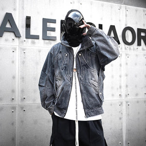 Heavy Duty Loose Denim Jacket , - Streetwear Jacket - Slick Street