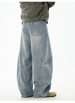 Retro Panelwork Denim Jeans , - Streetwear - Slick Street